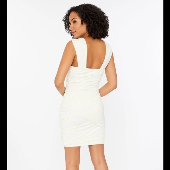 Cinq Á Sept Desiree Bandage Bridal Mini Dress In Ivory - Picture 3 of 14